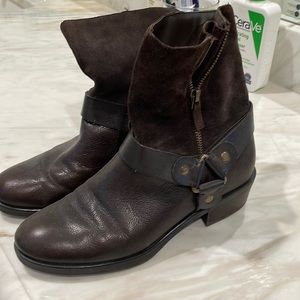 Ankle boots- suede and leather